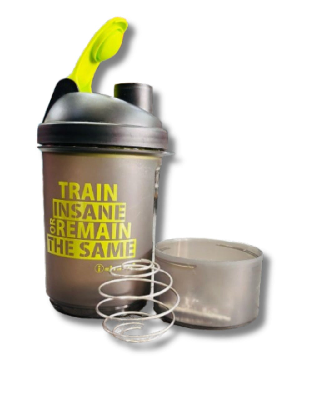 Train Insane Shaker Bottle - 3 Compartments - Grey/Green