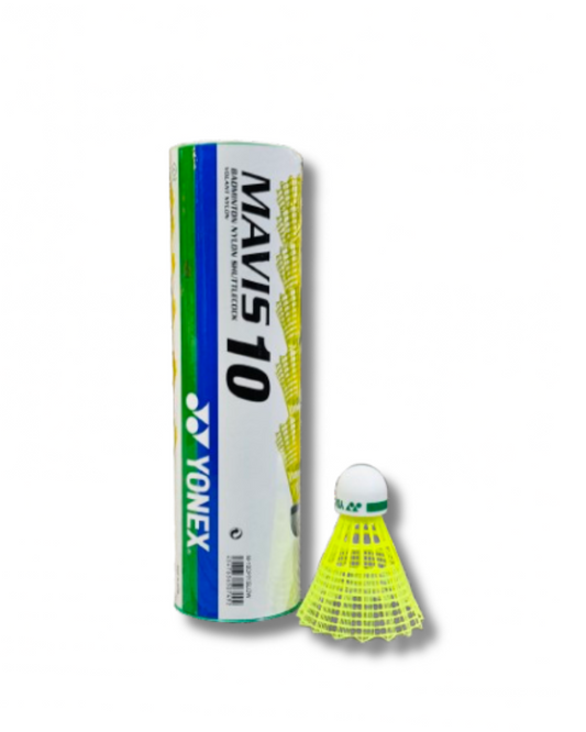 Yonex Mavis 10 Badminton Shuttlecocks - Yellow - Half Dozen (6 Shuttles)